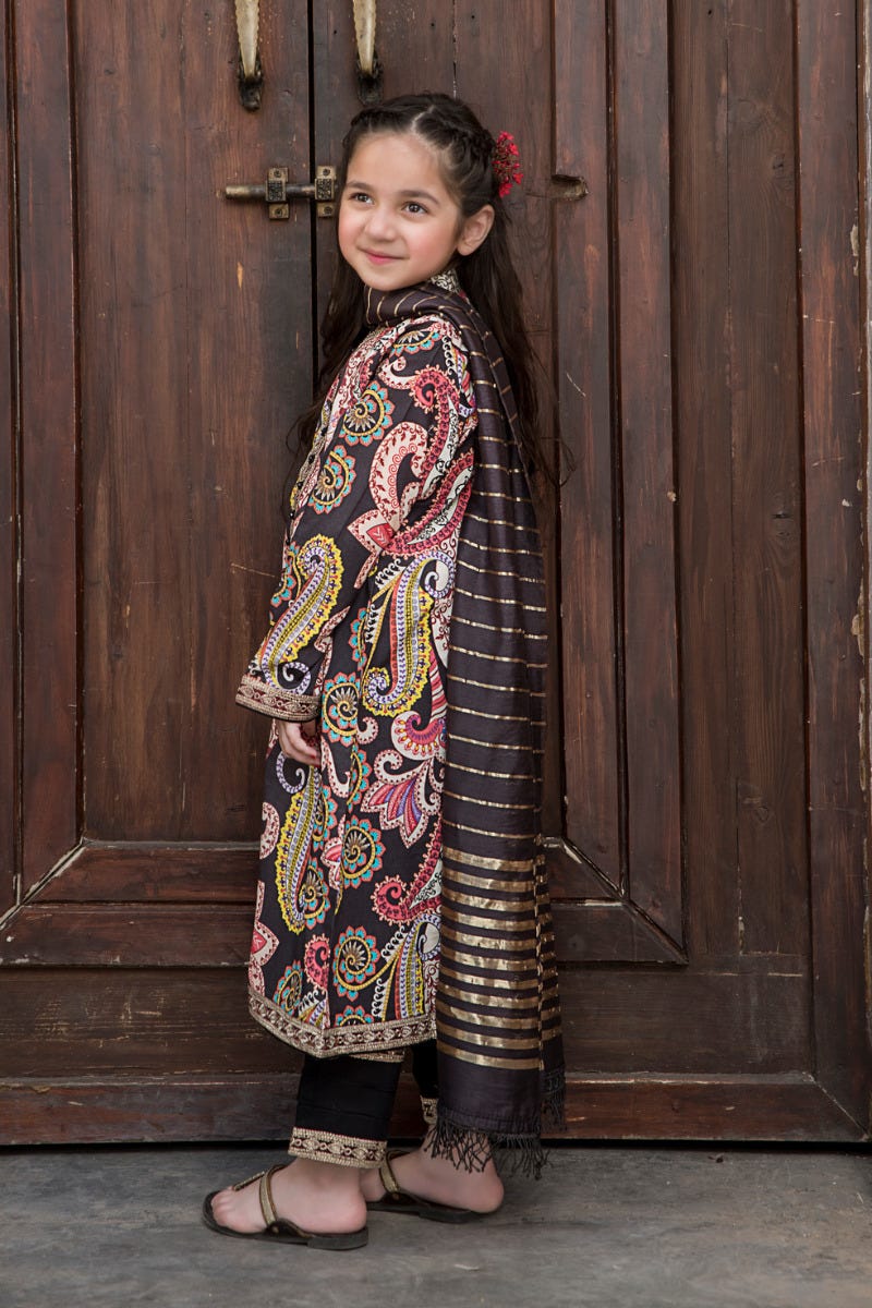 Kids Ready to Wear 3 Pcs Lawn Collection by Arwah 04