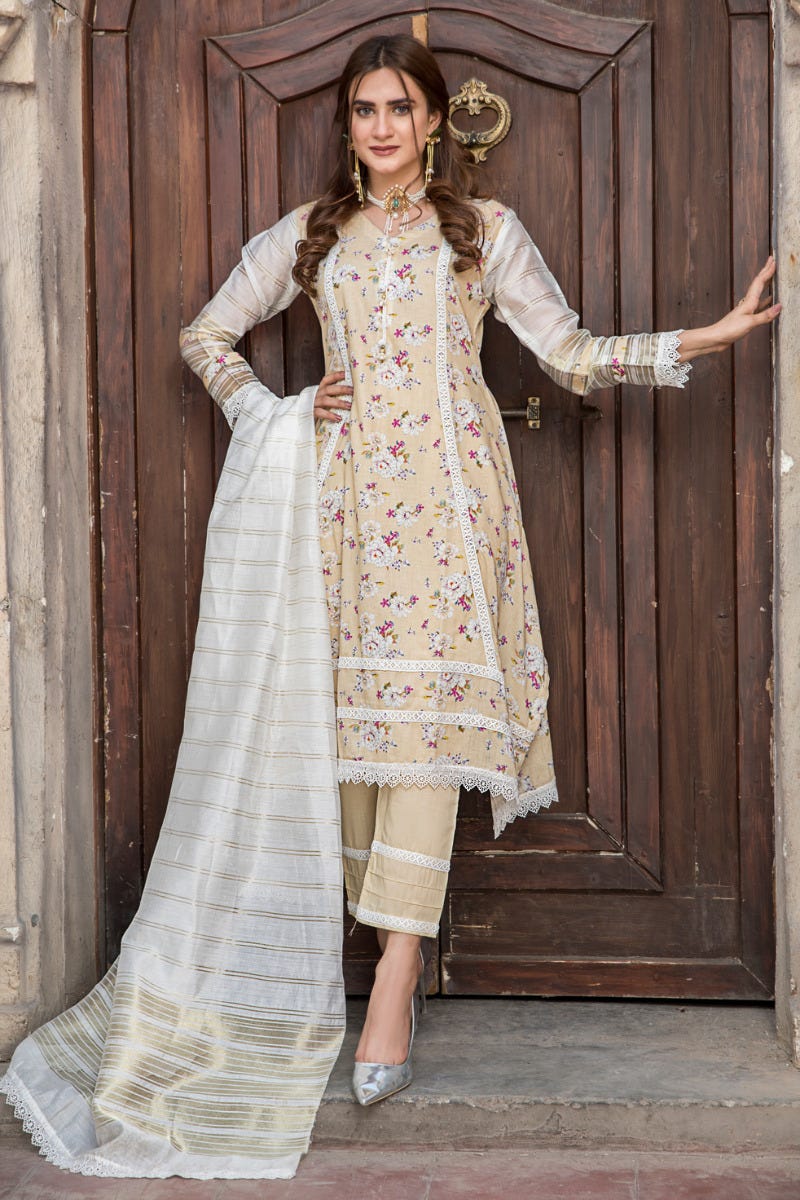 Ready to Wear 3 Pcs Lawn Collection by Arwah 03