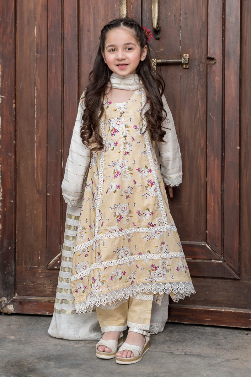 Kids Ready to Wear 3 Pcs Lawn Collection by Arwah 03