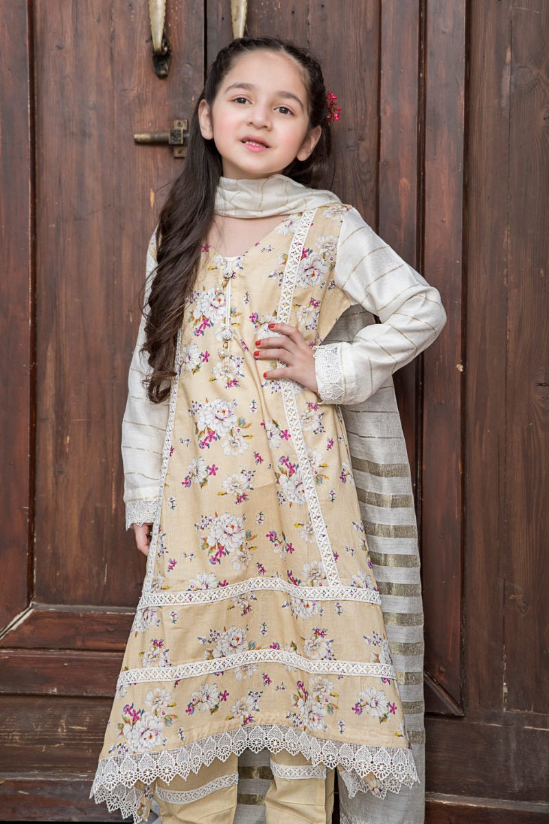 Kids Ready to Wear 3 Pcs Lawn Collection by Arwah 03