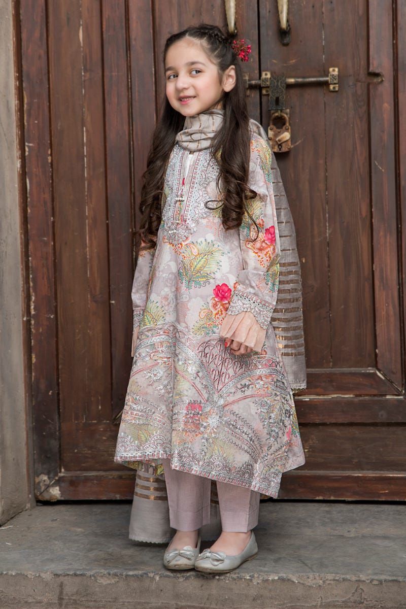 Kids Ready to Wear 3 Pcs Lawn Collection by Arwah 02