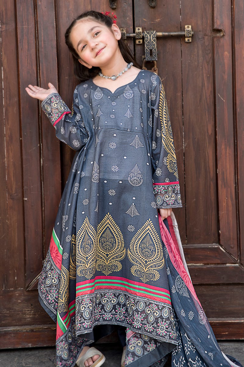Kids Ready to Wear 3 Pcs Lawn Collection by Arwah 06
