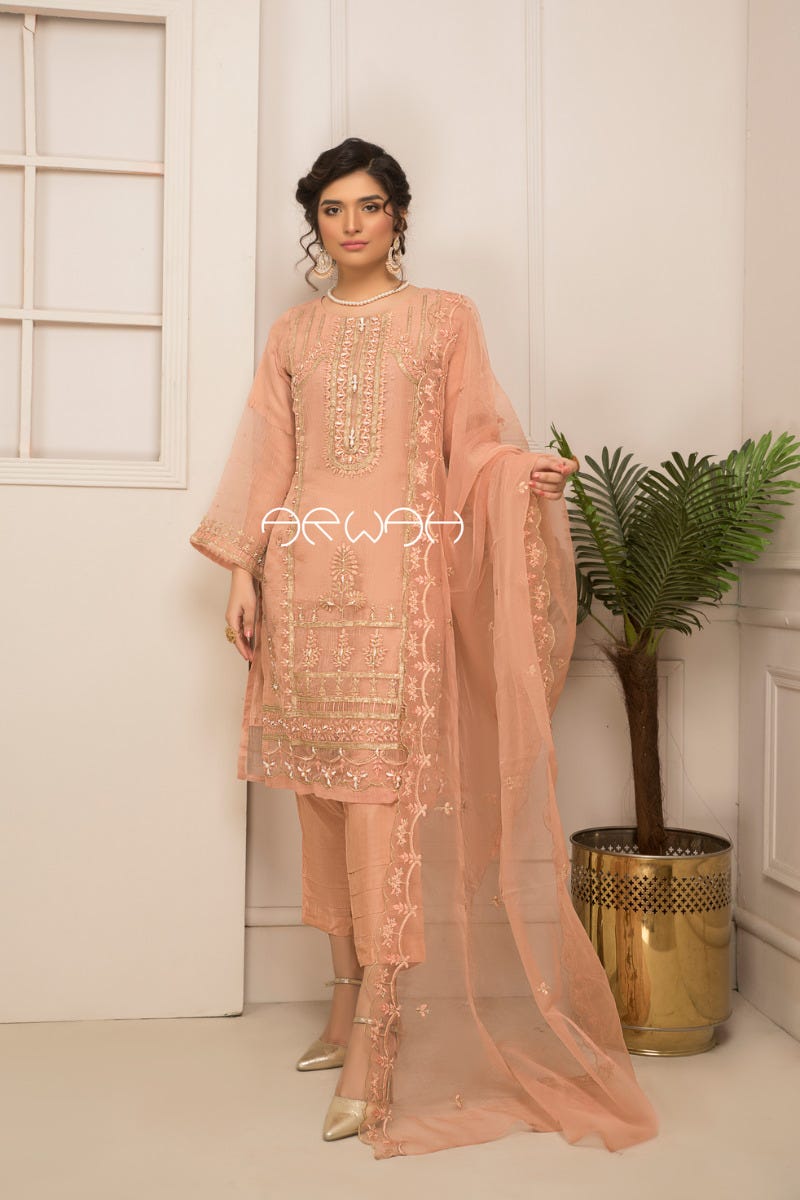 Ready To Wear 3 Pcs Semi Formal Collection by Arwah 02