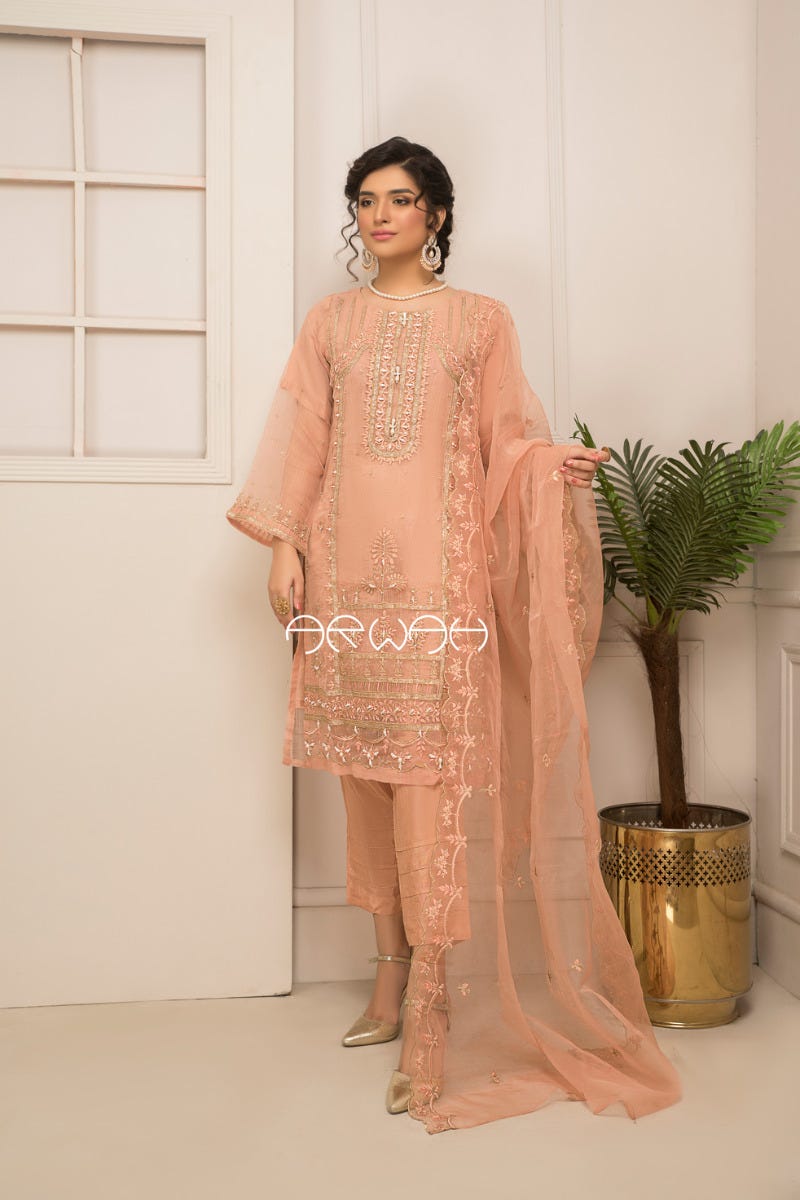 Ready To Wear 3 Pcs Semi Formal Collection by Arwah 02