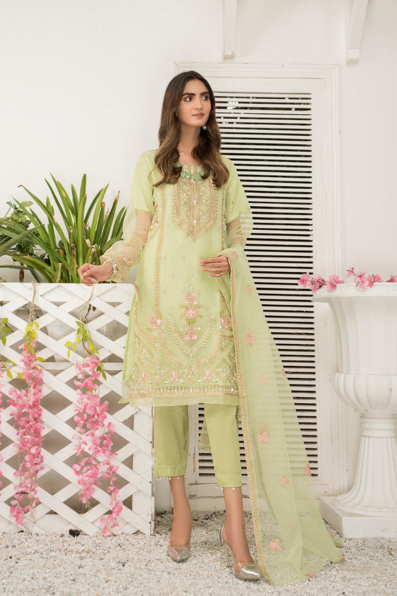 Ready to Wear 3 Pcs Semi Formal Embroidered Dress by Arwah 10