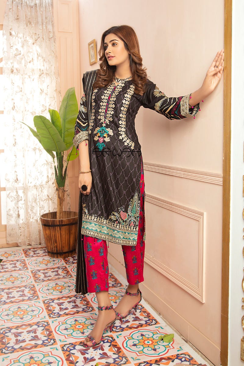 Winter Ready to Wear 3Pcs Embroidered Collection by Arwah 11