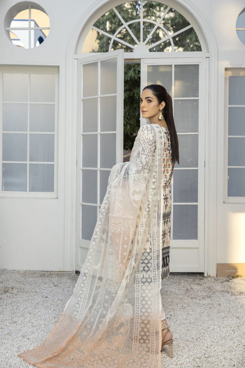 Mona Ready to Wear 3 Pcs Embroidered Lawn Collection 03