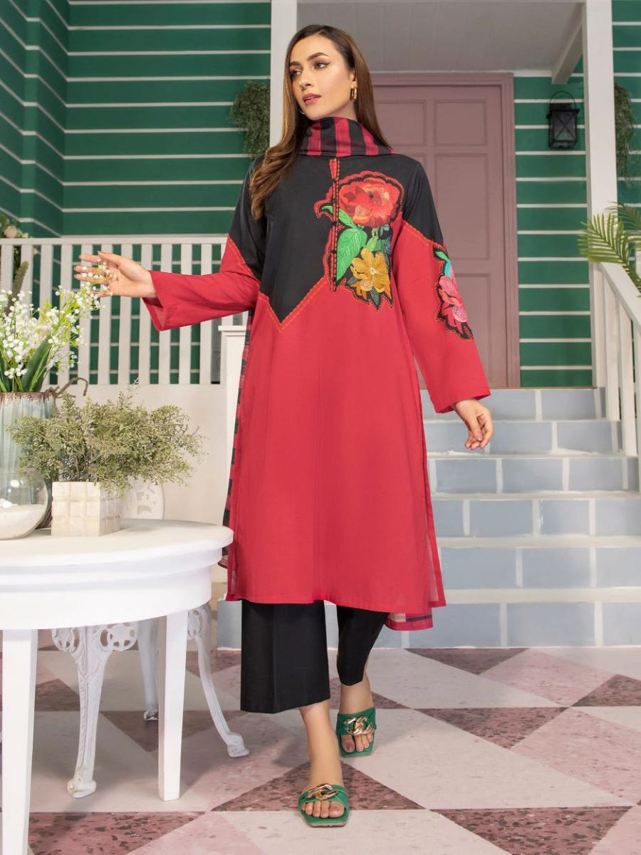 Autumn Ready to Wear Cambric 3 Pcs Dress by Limelight 24