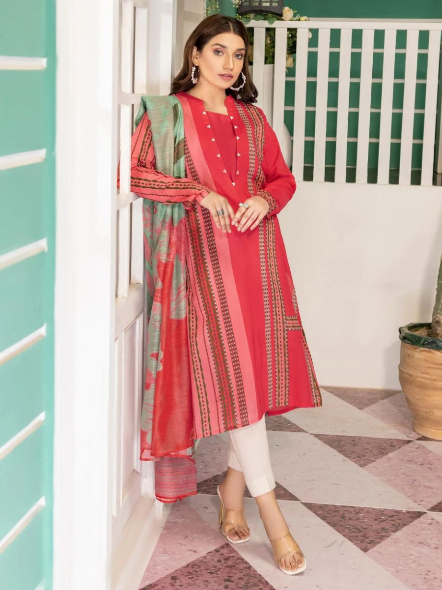 Autumn Ready to Wear Cambric 3 Pcs Dress by Limelight 26