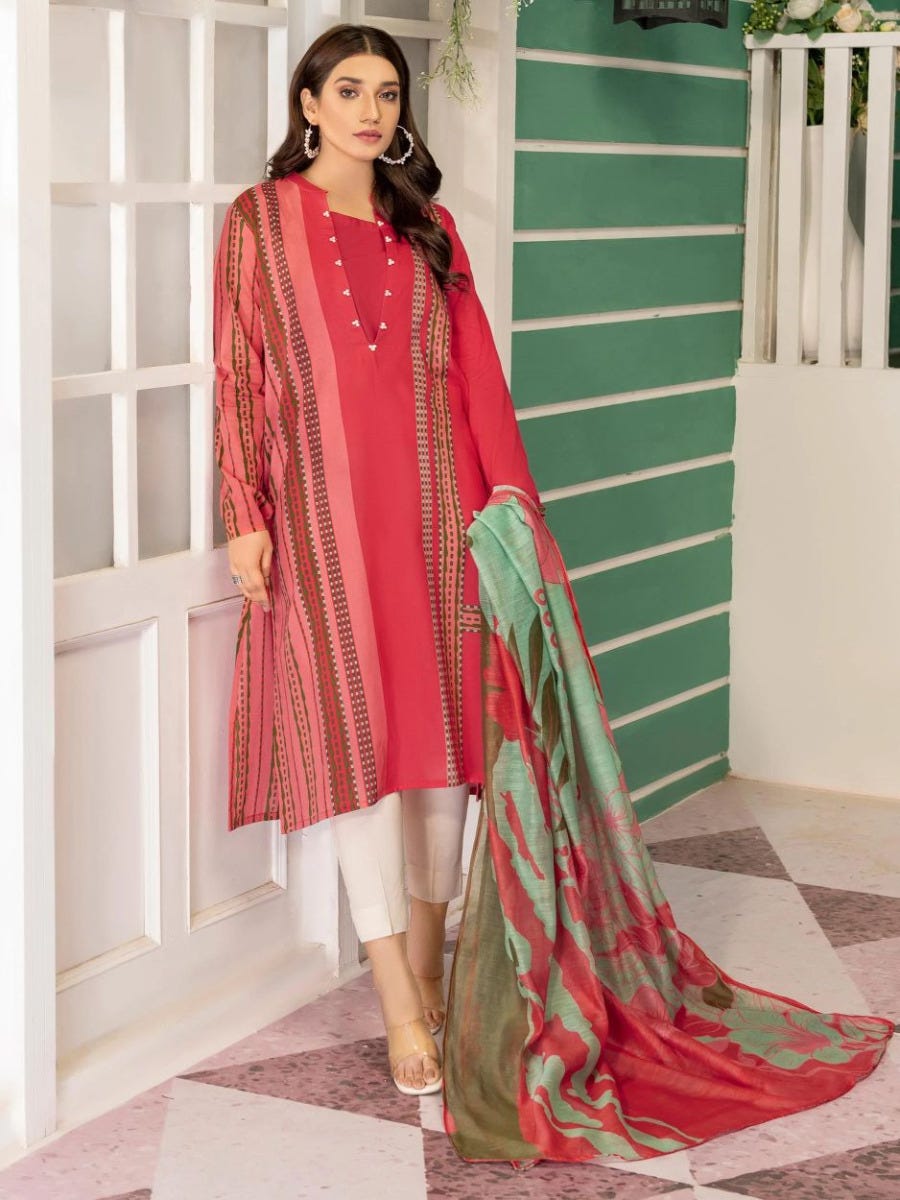Autumn Ready to Wear Cambric 3 Pcs Dress by Limelight 26