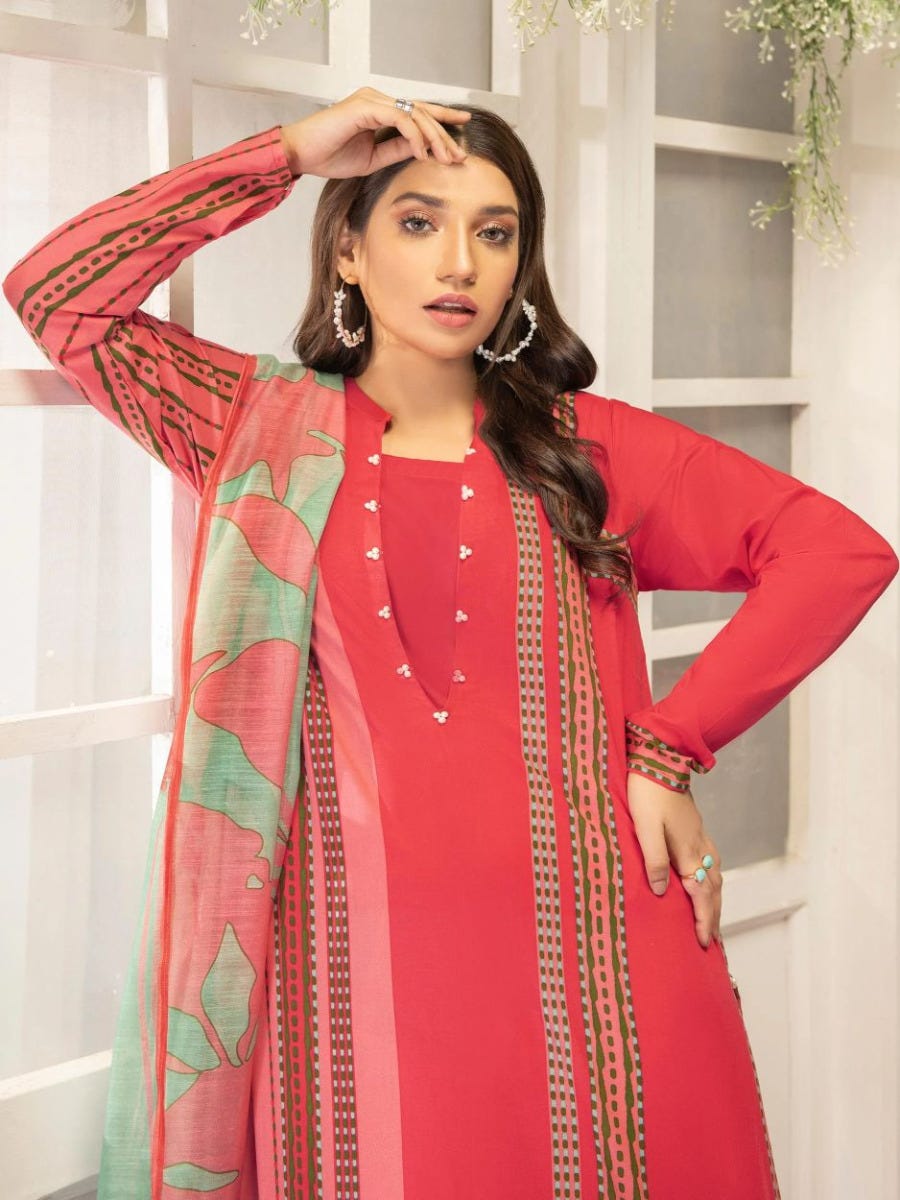 Autumn Ready to Wear Cambric 3 Pcs Dress by Limelight 26
