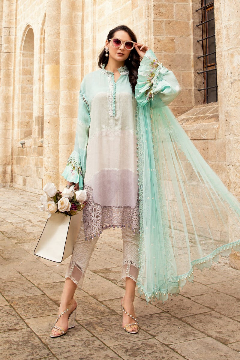 Maria B Luxury Lawn Ready to Wear Collection 12B