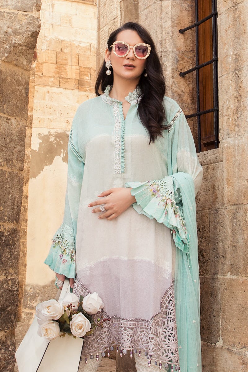 Maria B Luxury Lawn Ready to Wear Collection 12B