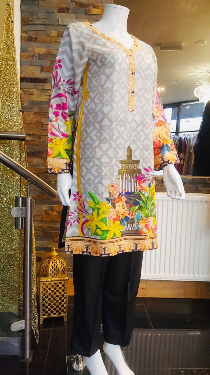 Digital Printed 2 Pcs Dress by Zaiwa 02