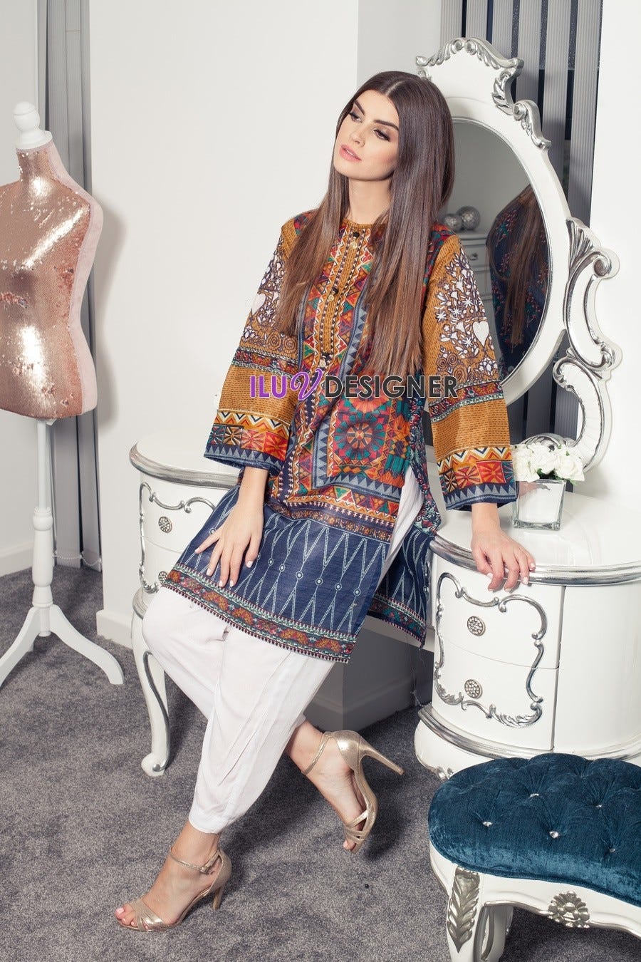 Winter Ready to Wear Kurta by Sakeena Hasan
