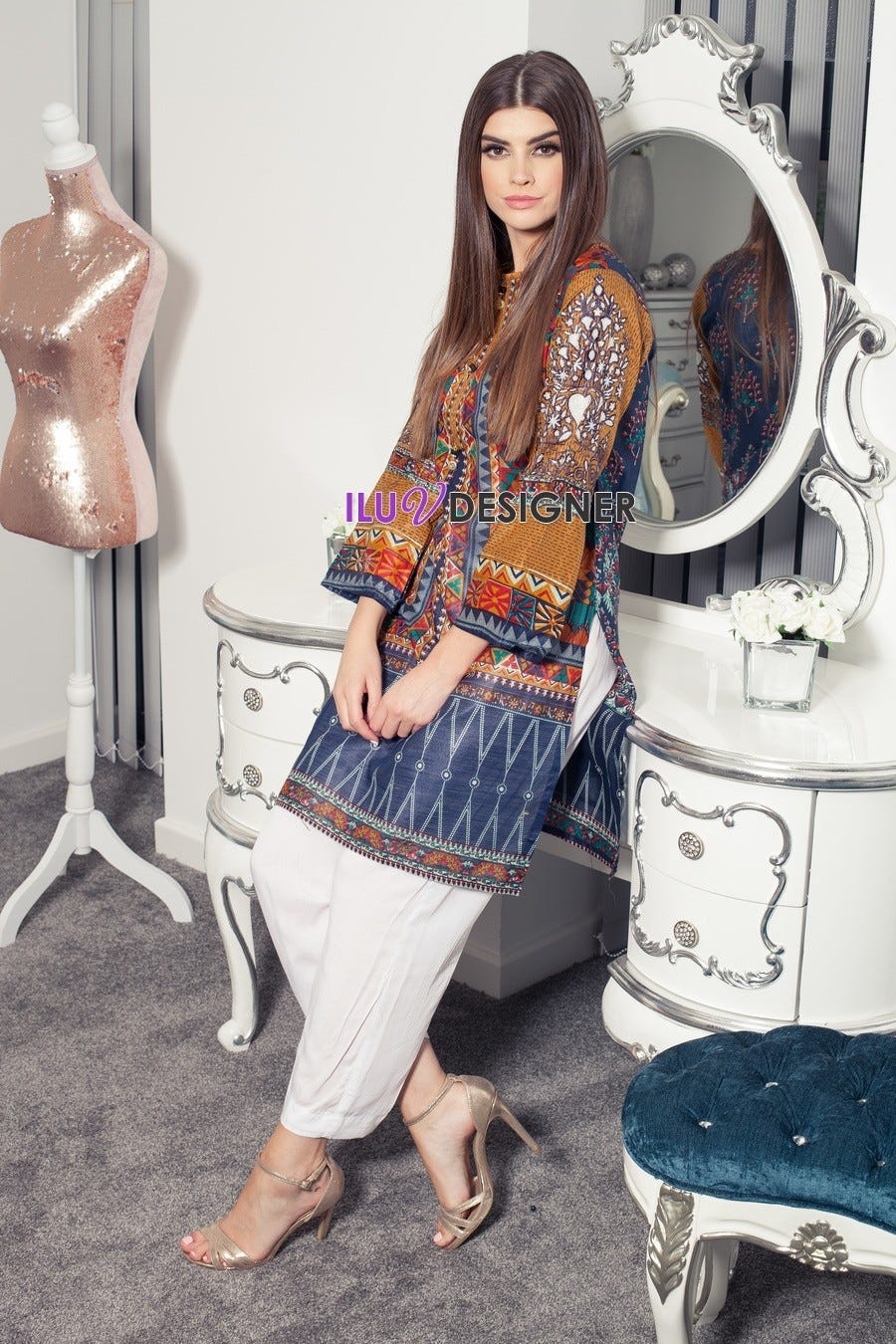 Winter Ready to Wear Kurta by Sakeena Hasan