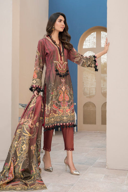 Ready to Wear Linen Embroidered Dress by Dress Code 02