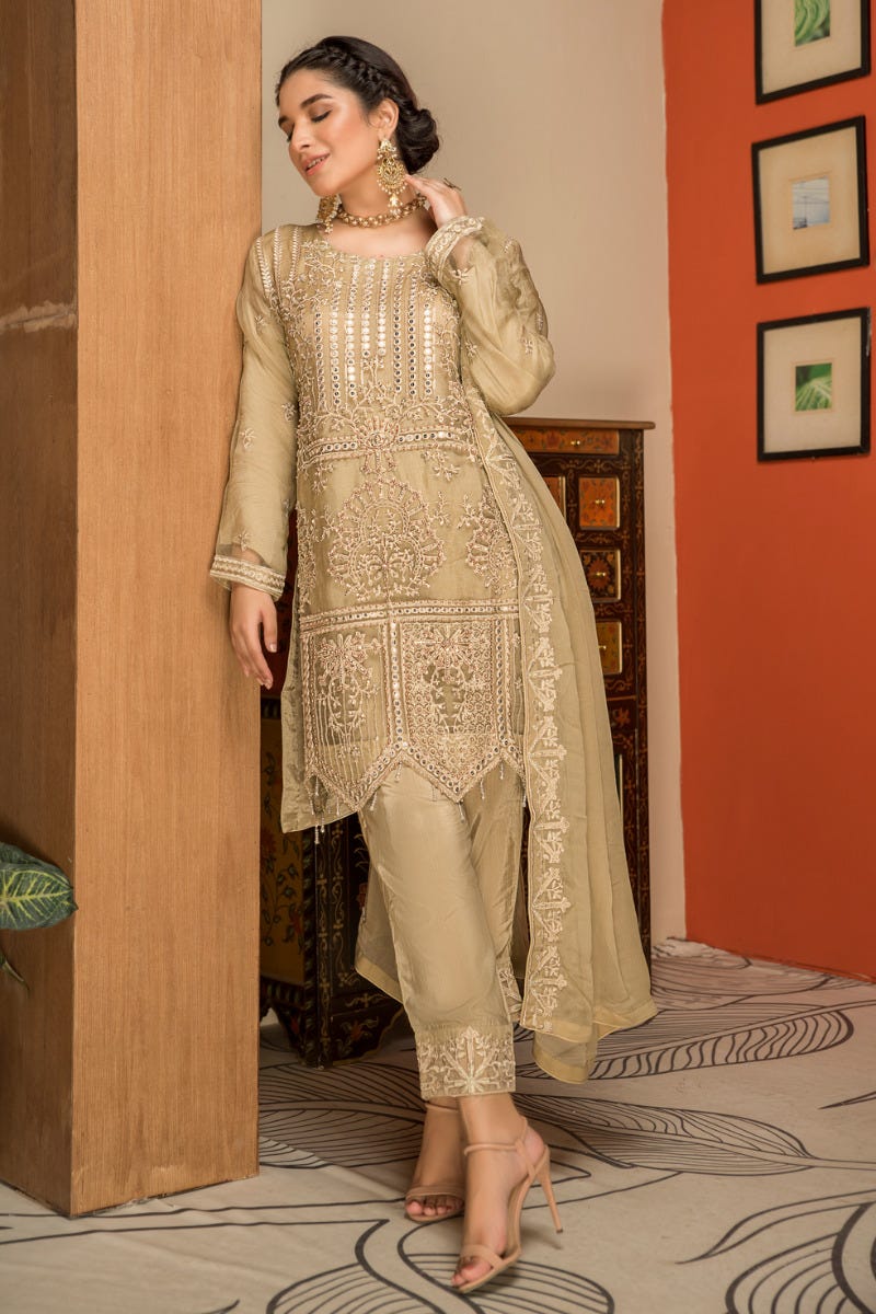 Formal Ready to Wear 3 Pcs Dress by Sakeena Hasan 02