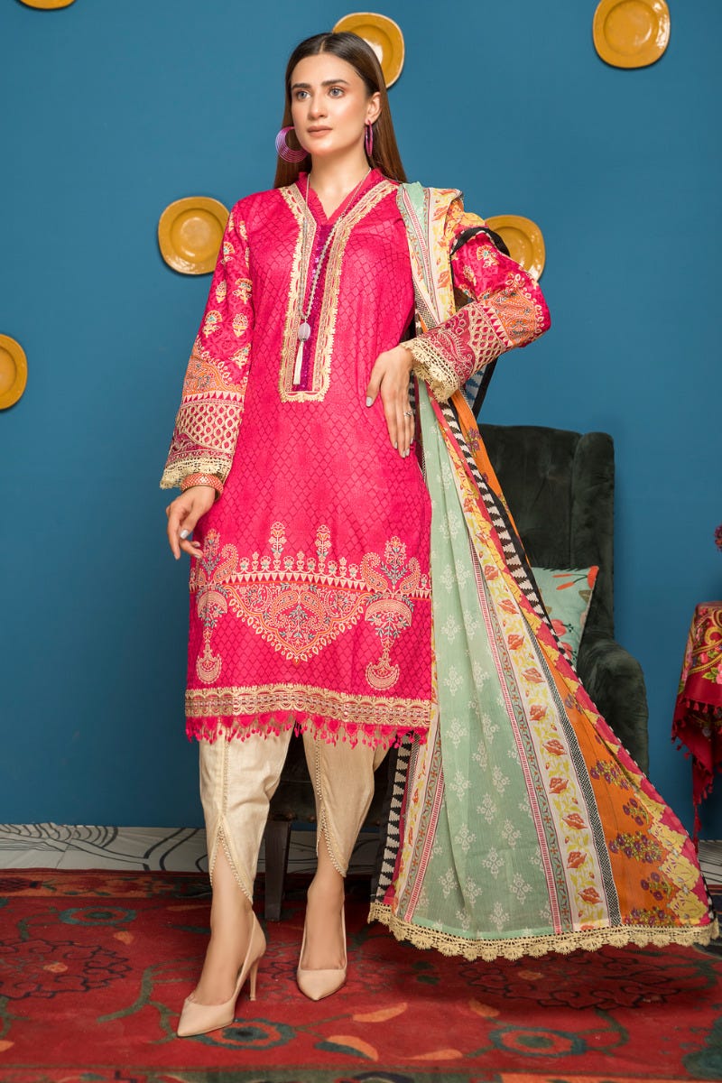 Embroidered Ready to Wear 3 Pcs Lawn Dress by Aabpara 03
