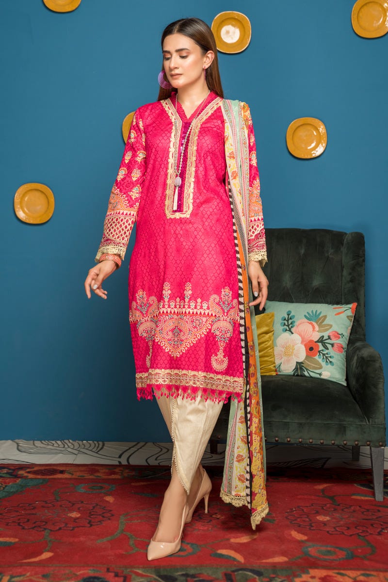 Embroidered Ready to Wear 3 Pcs Lawn Dress by Aabpara 03