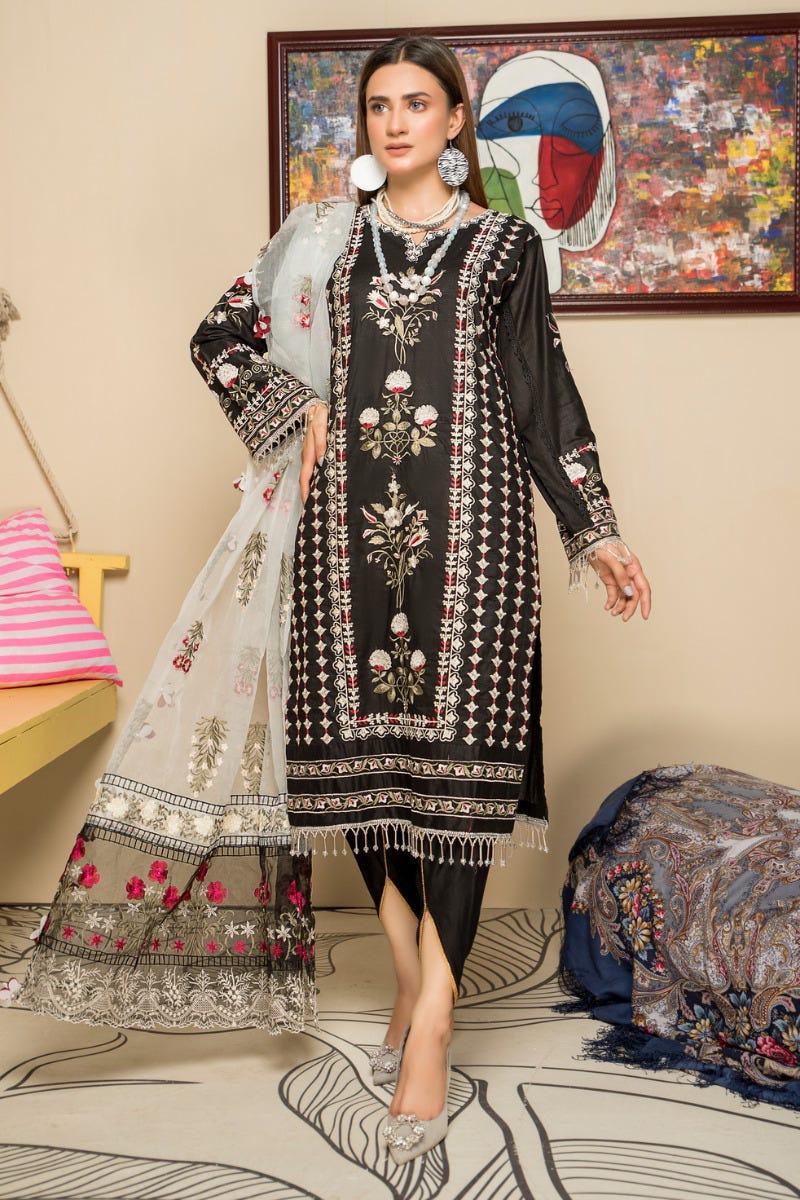 Embroidered Ready to Wear 3 Pcs Lawn Dress by Aabpara 04
