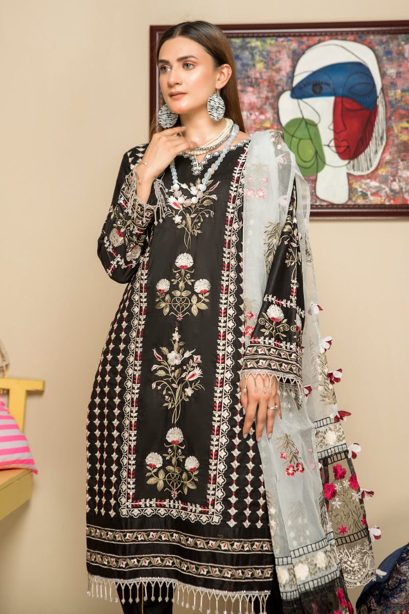 Embroidered Ready to Wear 3 Pcs Lawn Dress by Aabpara 04