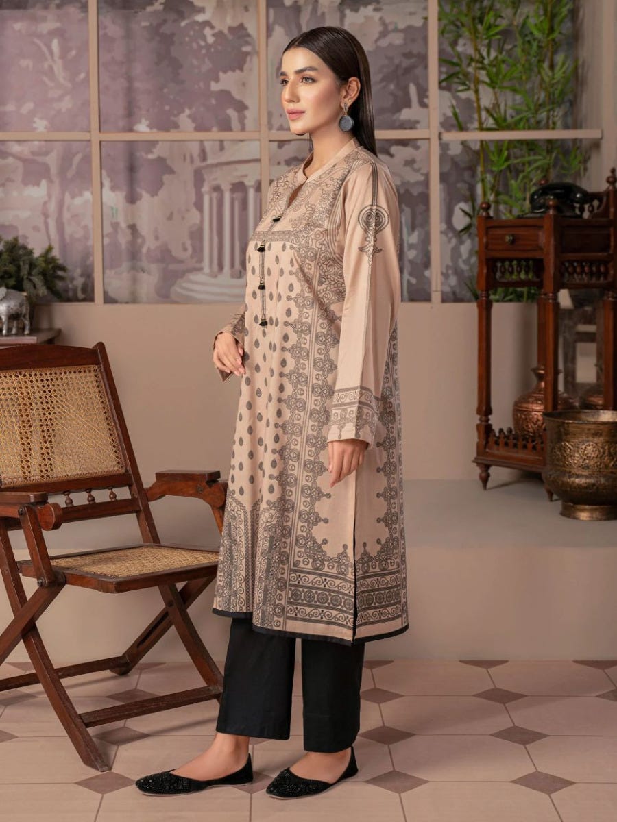 Autumn Ready to Wear Cambric 2 Pcs Limelight Dress 03
