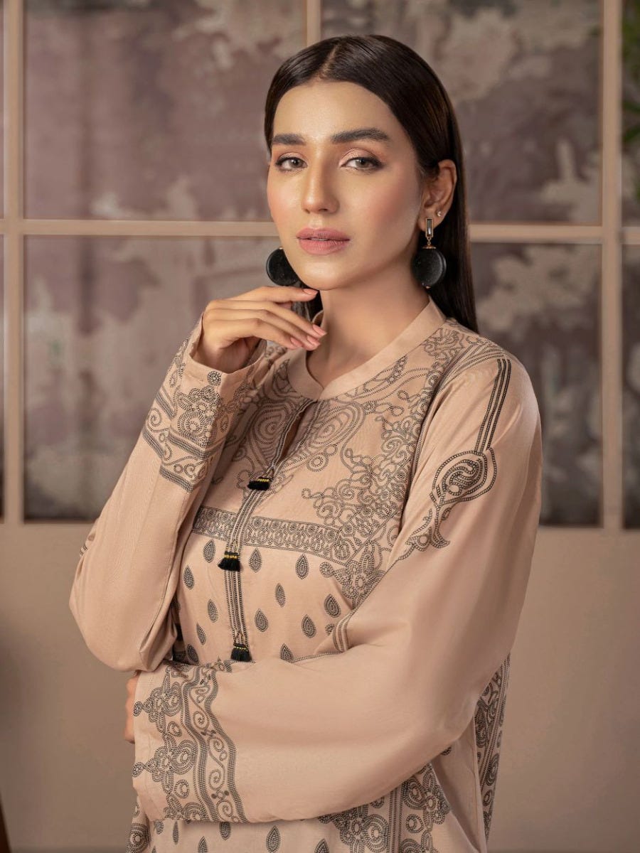 Autumn Ready to Wear Cambric 2 Pcs Limelight Dress 03