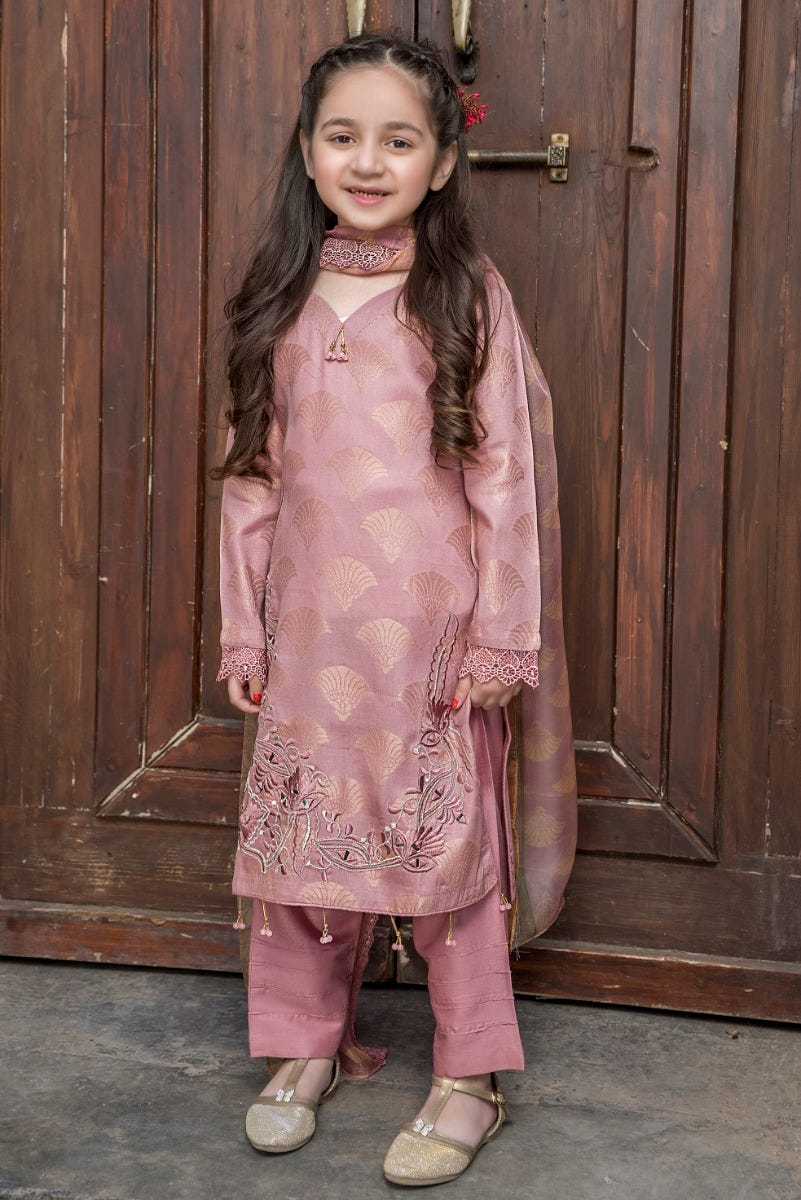 Kids Ready to Wear 3 Pcs Lawn Collection by Arwah 01