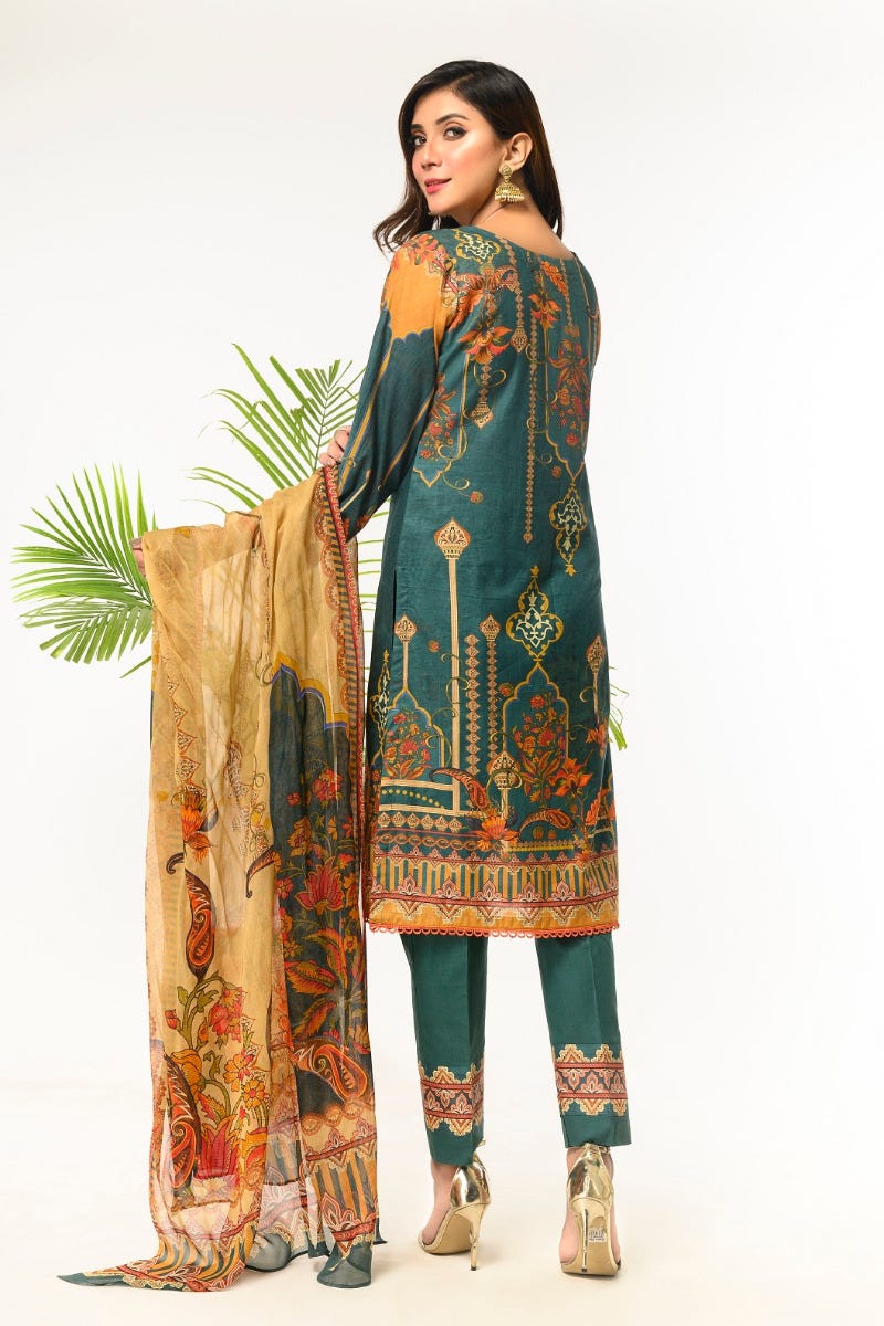Ready to Wear 3 Pcs Lawn Dress by Zaiwa 10
