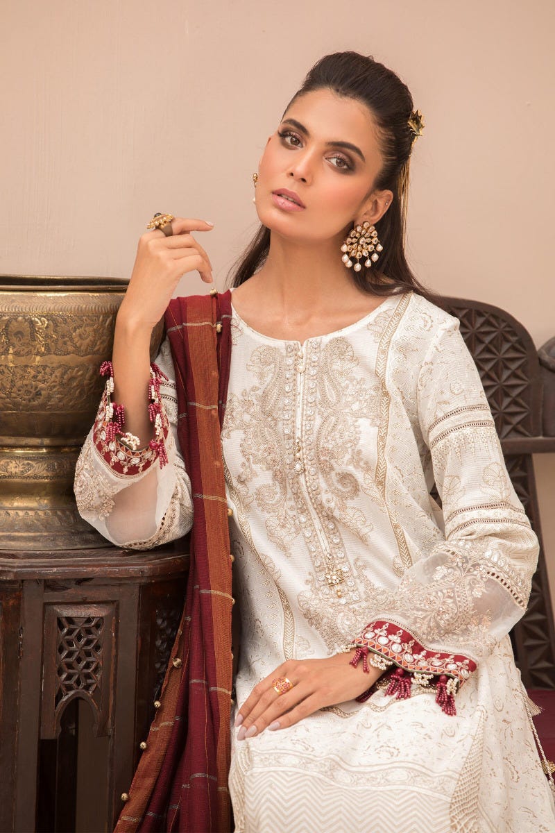 Maria B Luxury Eid Lawn Ready to Wear Collection EL01