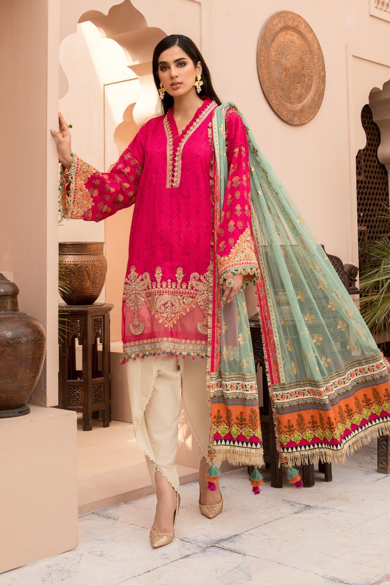 Maria B Luxury Eid Lawn Ready to Wear Collection EL10