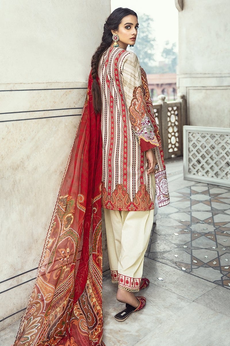 Luxury Lawn Sheesh Mahal Collection by Cross stitch 09