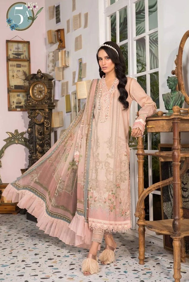 Maria B Ready to Wear Mprints Embroidered Lawn Collection 5A