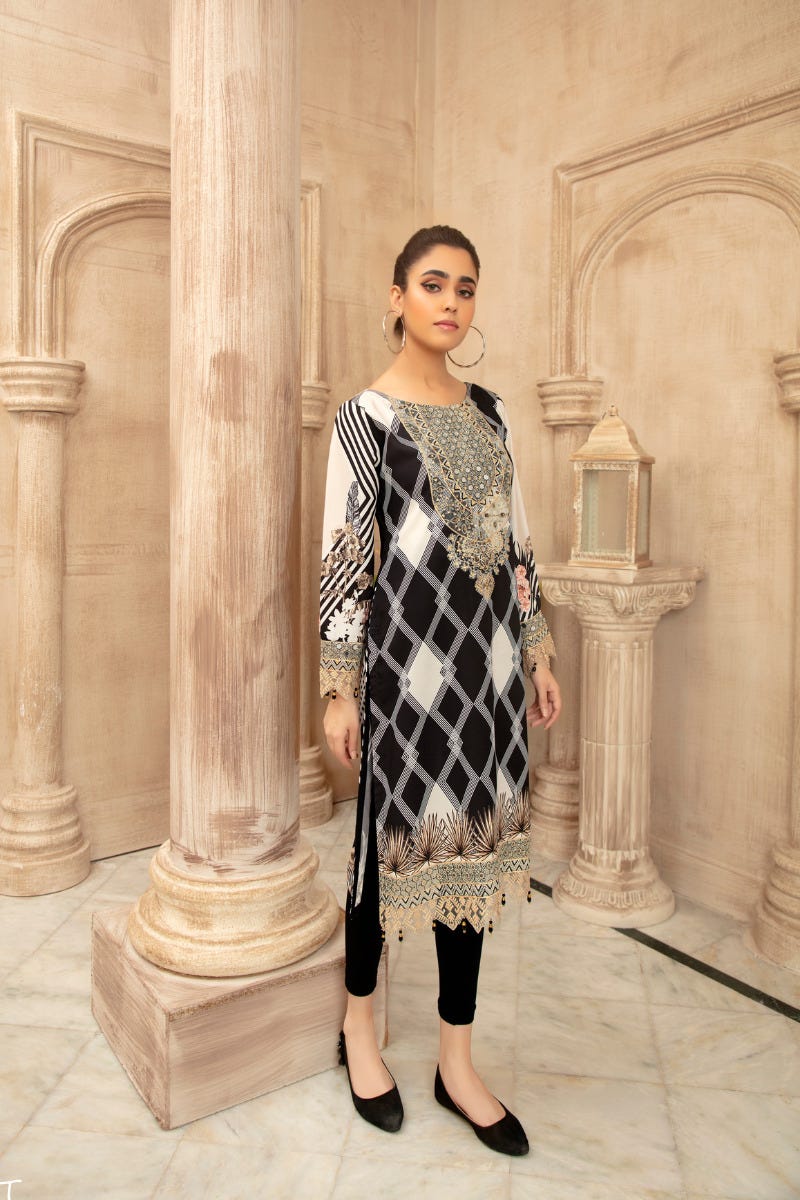 Grip Silk Ready to Wear Embroidered kurta by Mona 06