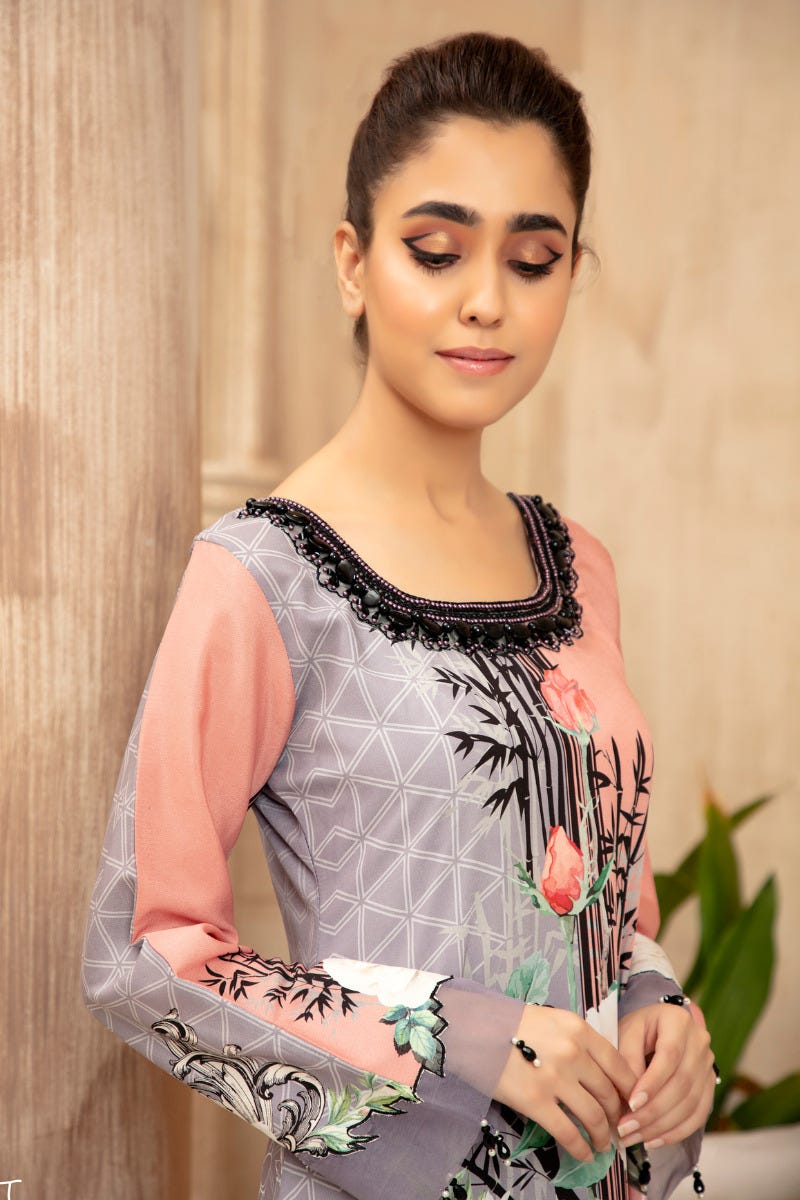 Grip Silk Ready to Wear Embroidered kurta by Mona 07