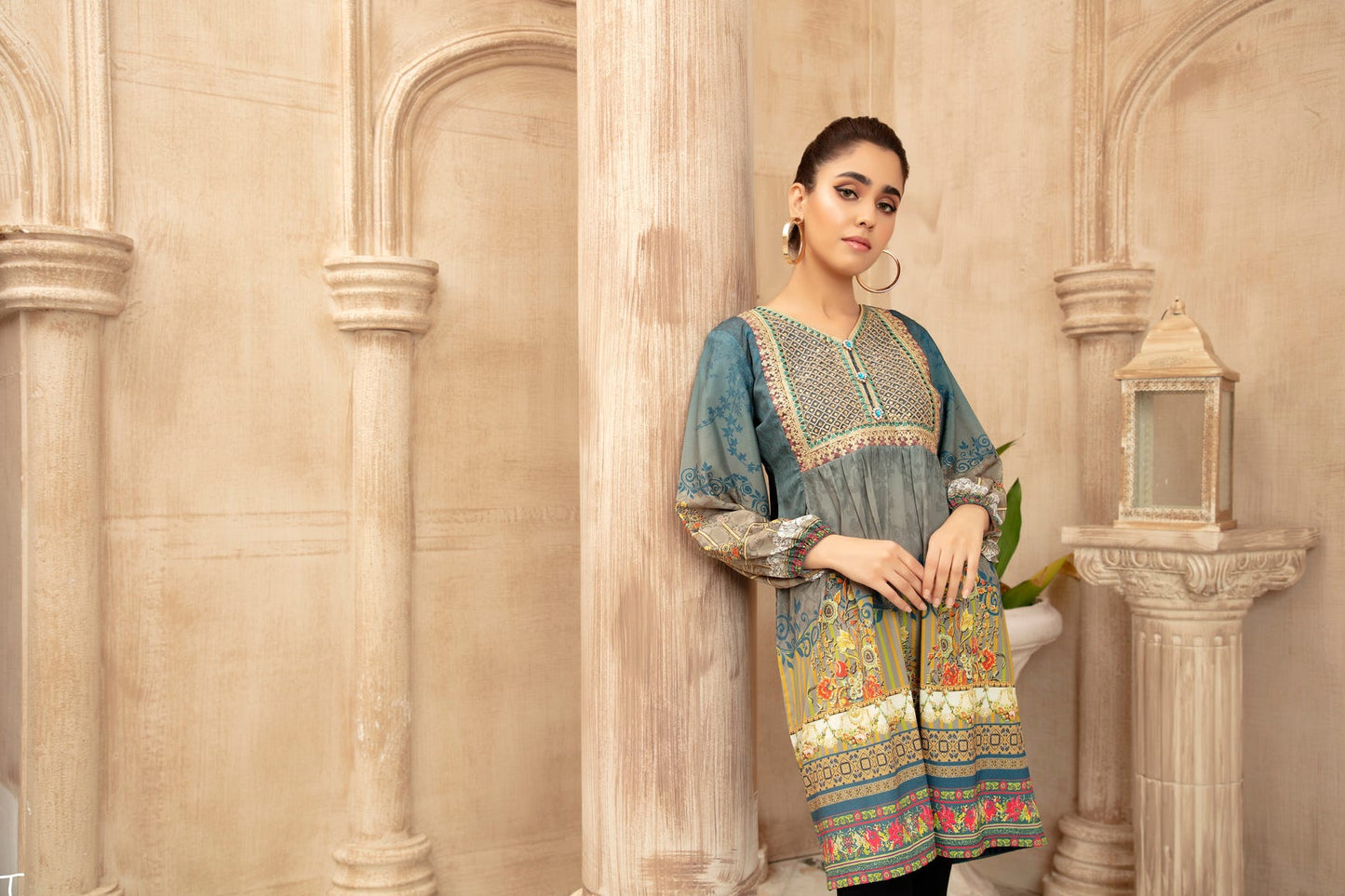 Grip Silk Ready to Wear Embroidered kurta by Mona 02