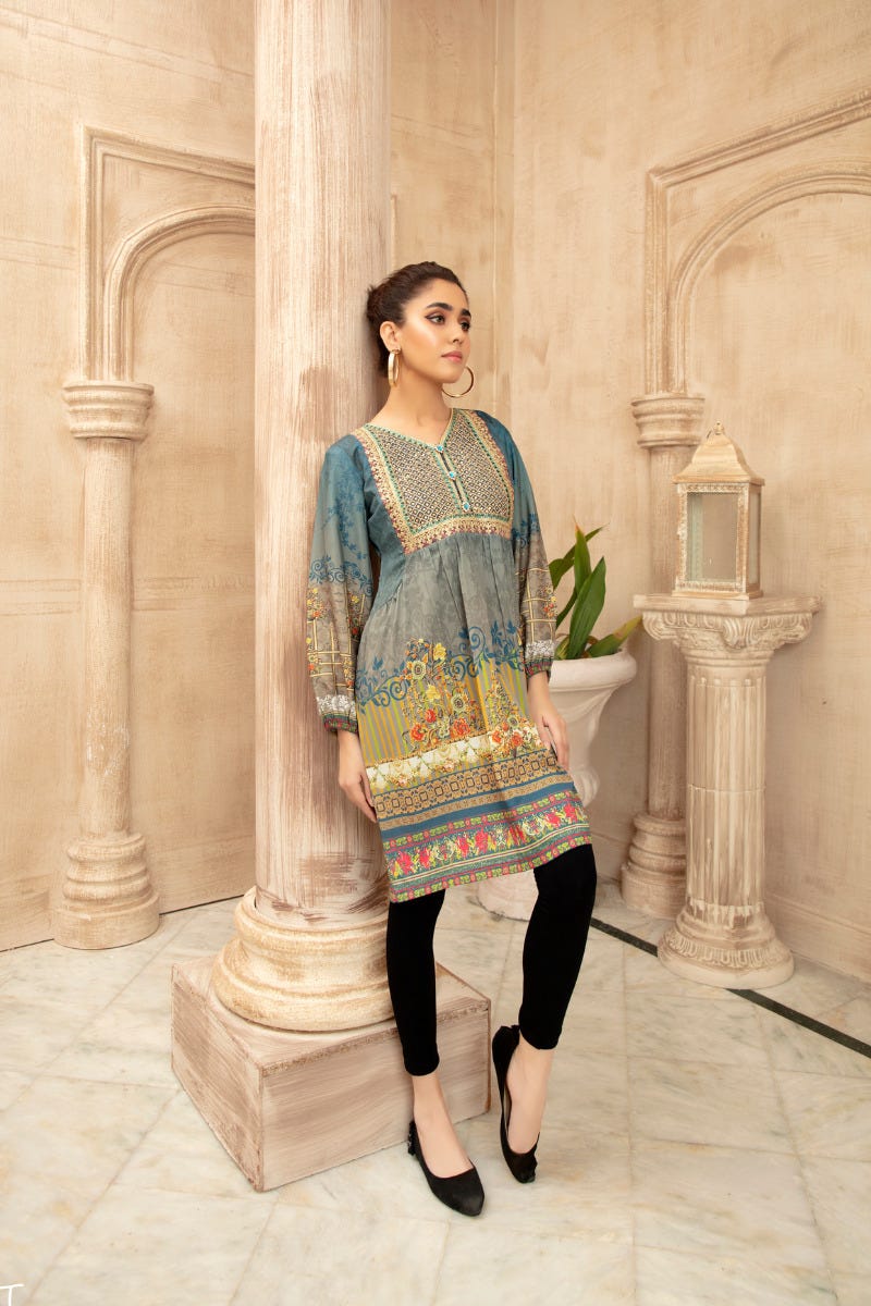 Grip Silk Ready to Wear Embroidered kurta by Mona 02