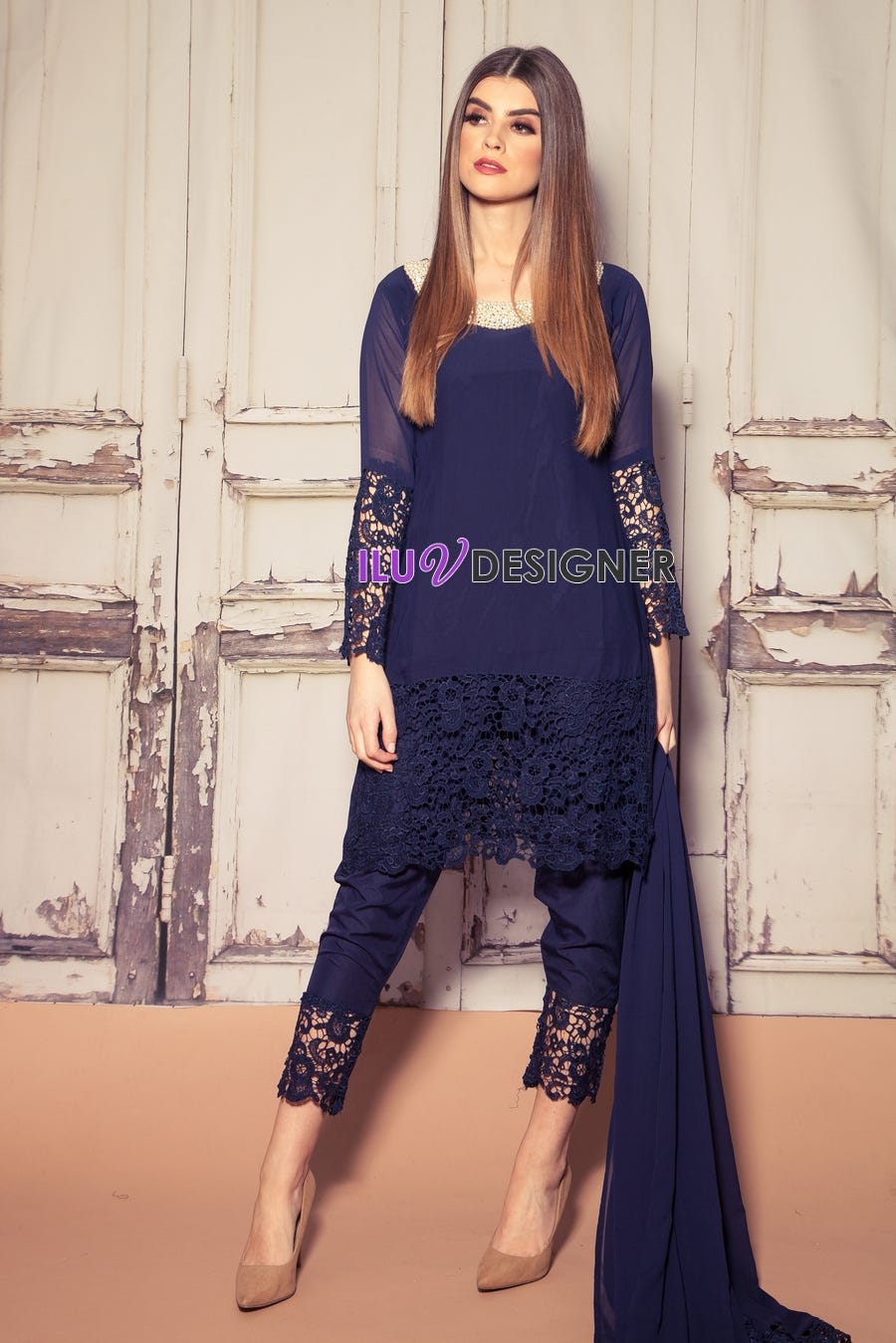 Navy Elegance Luxury pret by Gulwarun