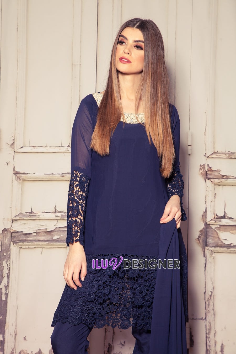 Navy Elegance Luxury pret by Gulwarun