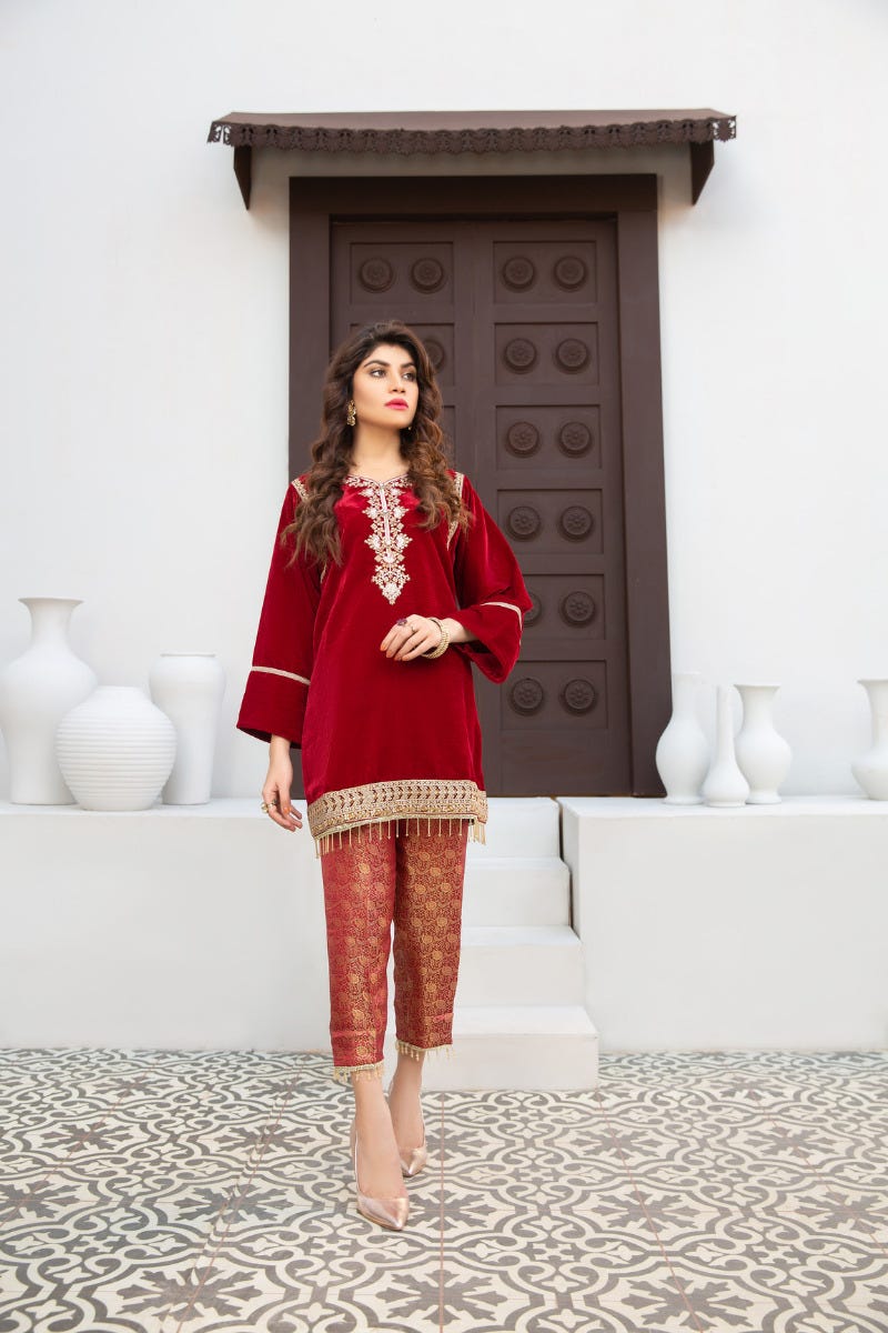 Velvet Ready to Wear 2 Pcs Collection by Gulwarun 12