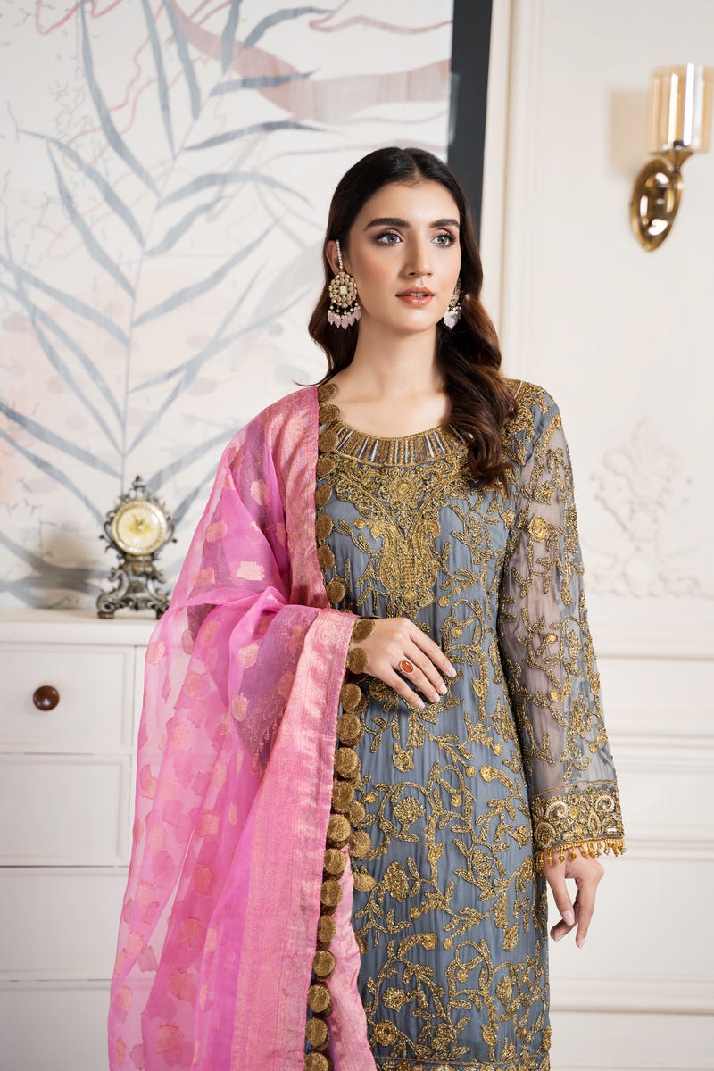 Luxury Chiffon Ready to Wear 3 Pcs Collection by Gulwarun 08