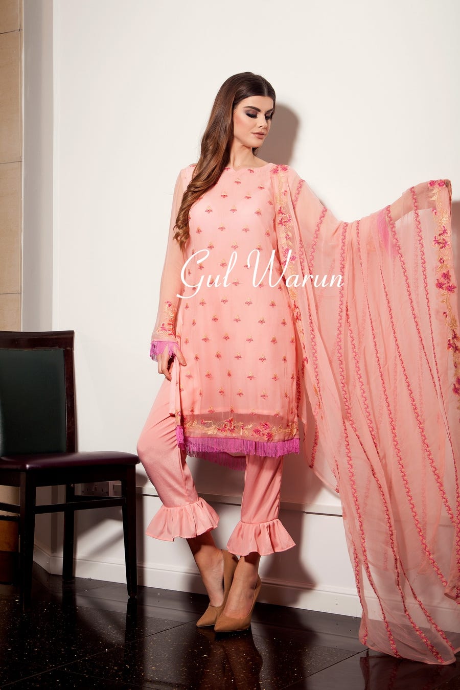 Chandelier Luxury Pure Chiffon Eid Collection by Gulwarun