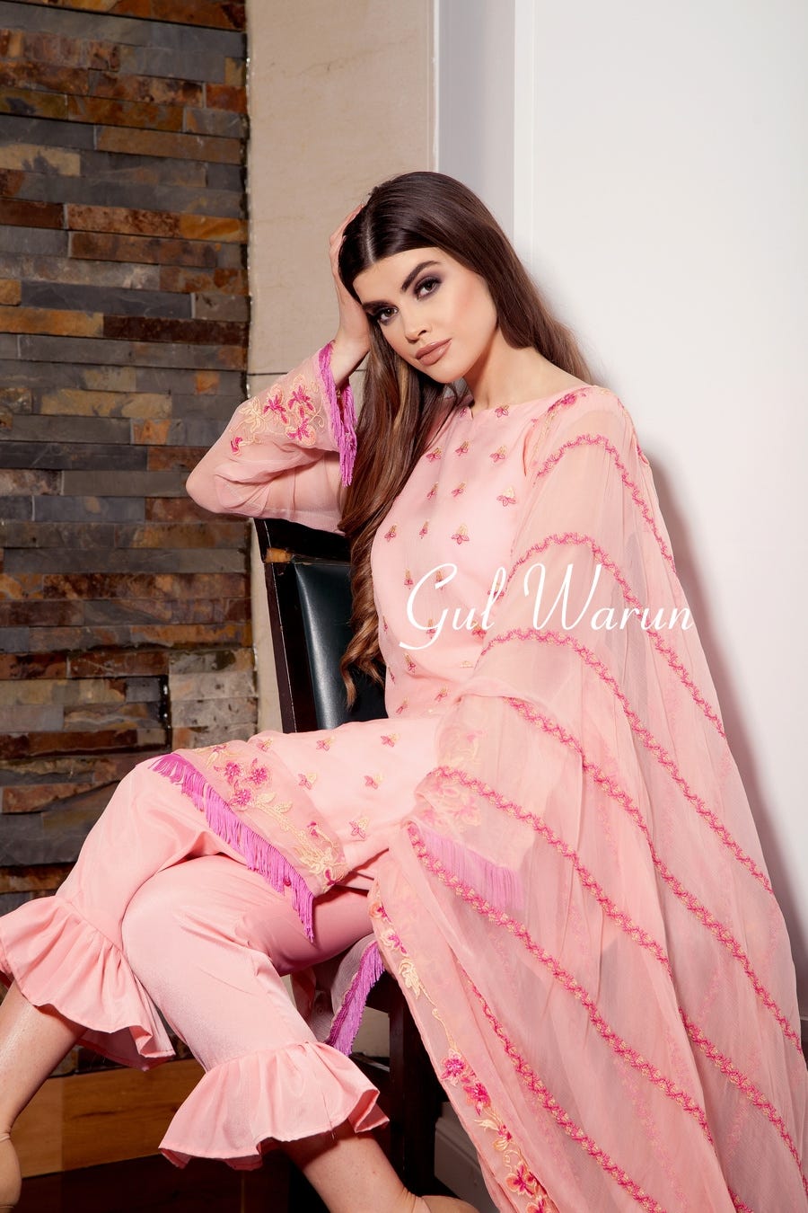 Chandelier Luxury Pure Chiffon Eid Collection by Gulwarun