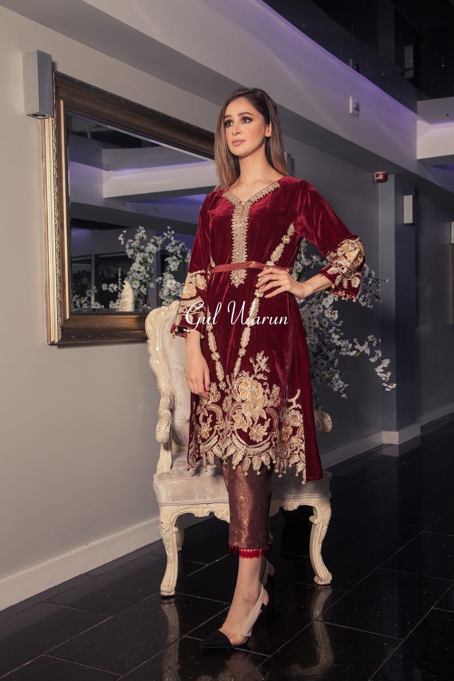 Aniq Velvet Luxury Pret by Gulwarun