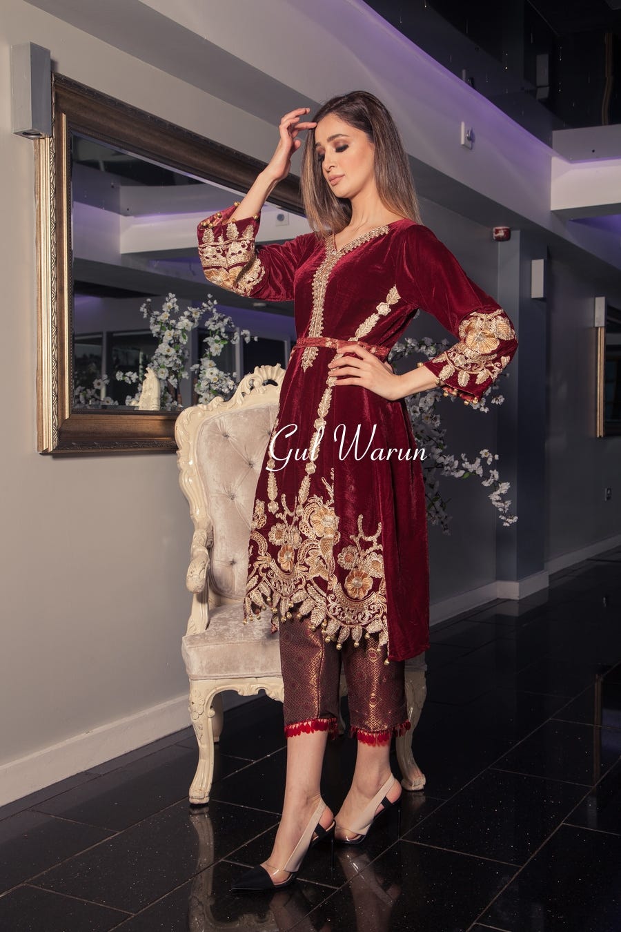 Aniq Velvet Luxury Pret by Gulwarun