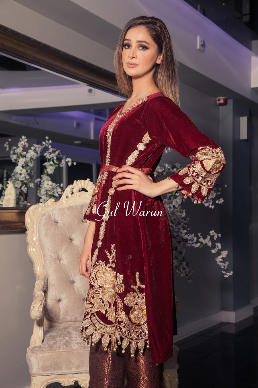 Aniq Velvet Luxury Pret by Gulwarun