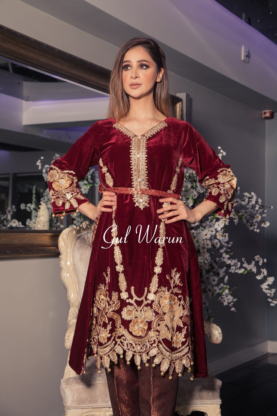 Aniq Velvet Luxury Pret by Gulwarun
