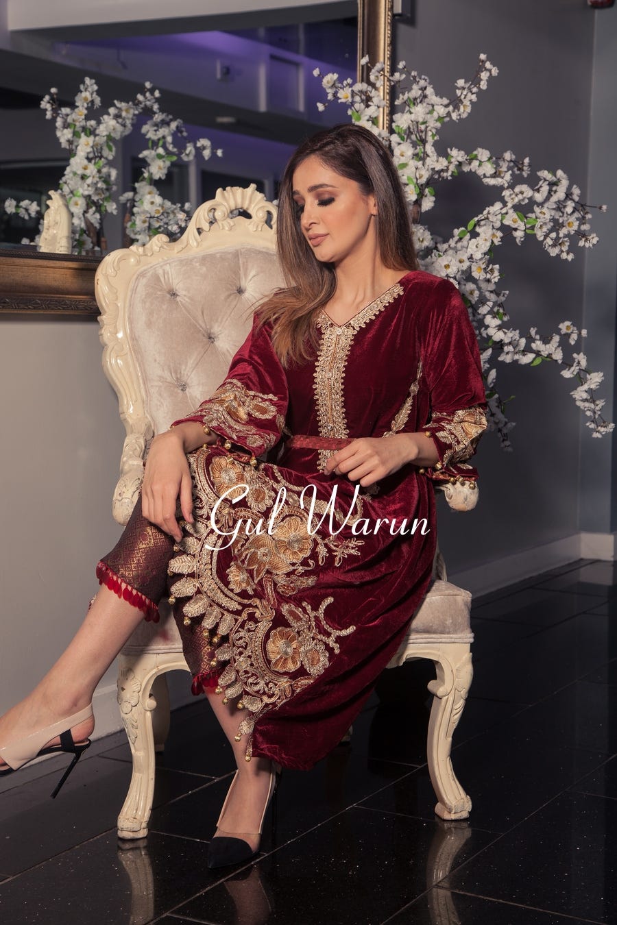 Aniq Velvet Luxury Pret by Gulwarun