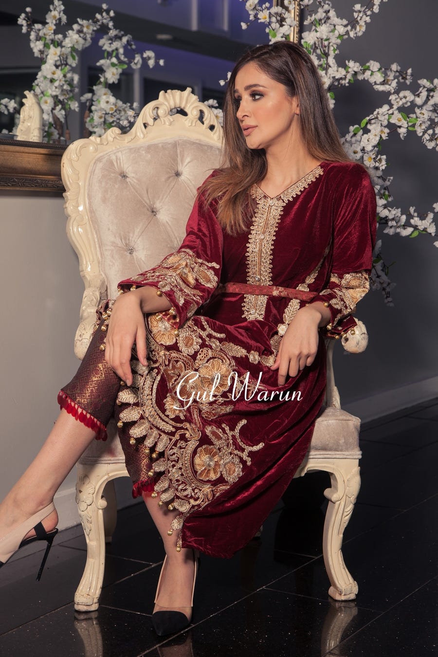 Aniq Velvet Luxury Pret by Gulwarun
